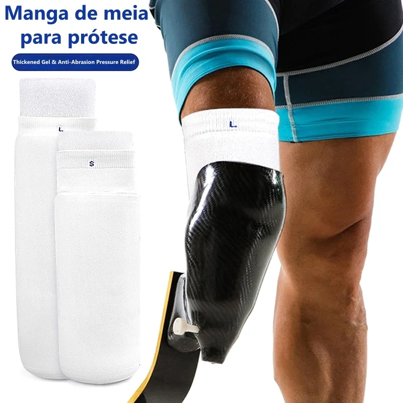 Thicken Calf Prosthetic Gel Sleeve Silicone Sock Disabled Residual Limb Leg Below Knee Amputees Sheath Soft Cover Liner Stump