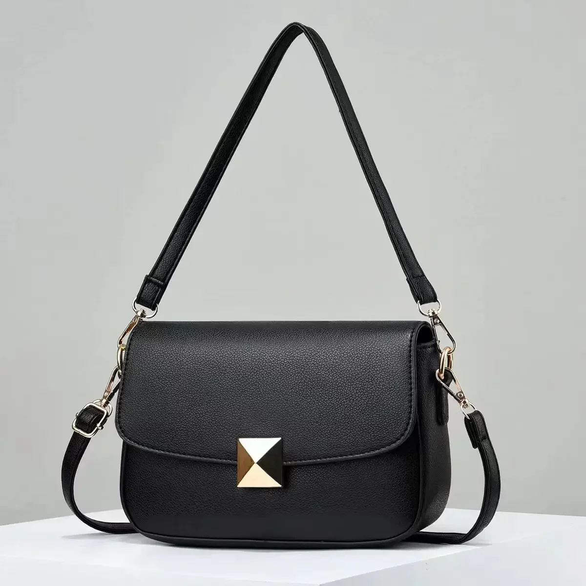 

2025 New High - End Simple and Retro Women's Small Square Bag - Single - Shoulder/Cross - Body, Trendy Designer Style