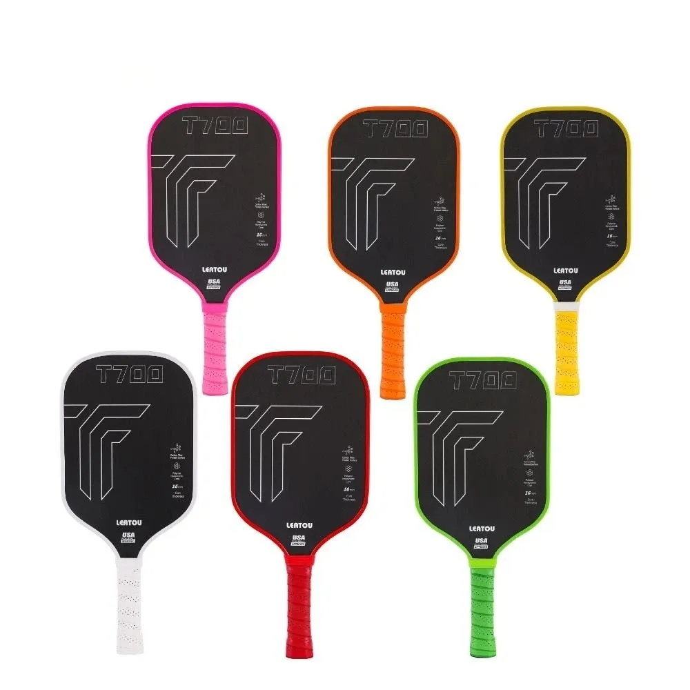 

16mm Thickness T700 Pickleball Paddle Matte Surface Lightweight Peak Carbon Fiber Rackets Anti-slip Shock-absorbing
