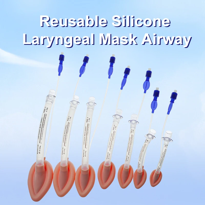 

KranVer 1PC Reusable Silicone Laryngeal Mask LMA Anesthesia Breathing Intubating Sterile Medical Laryngeal Mask