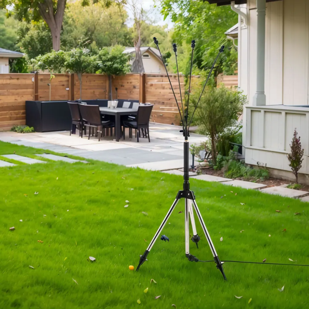 

Patio Standing Misters Adjustable Height Stand Misting System Portable Misters for Outside for Water Mist Playing Patio Cooling