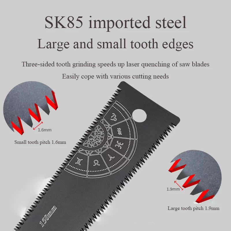 Multifunctional Butterfly Saw With Walnut Handle SK85 Steel Balisong Folding Saw Outdoor Double Edge Woodworking Hand Saw Tools