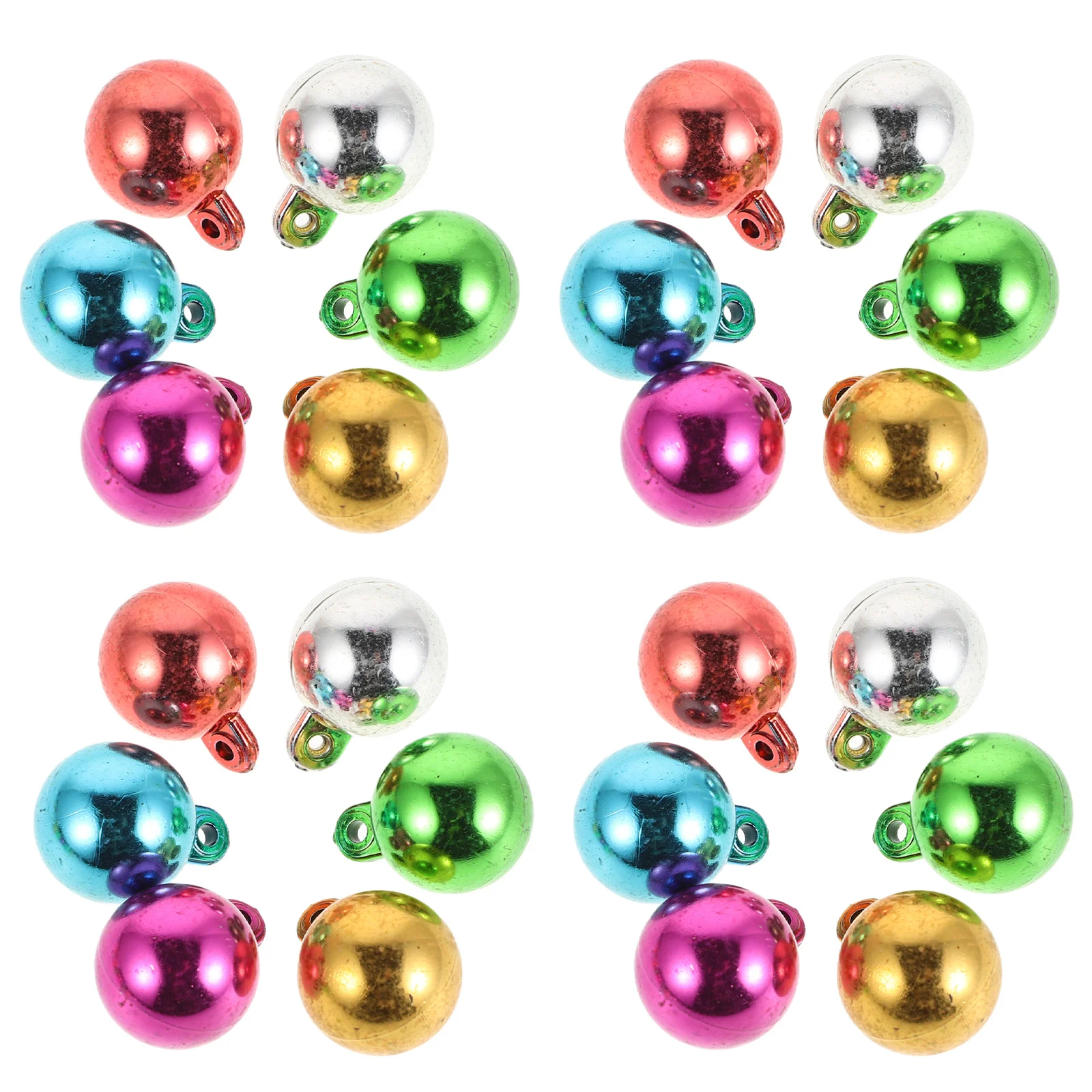 

100Pcs Colorful Plastic Round Bulb Beads DIY Christmas Craft Ornament for Jewelry Making Light Part Decor Charm Bracelet