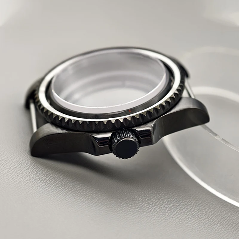 Черный корпус для часов SUB, 40 мм, сапфировое стекло для 4R36 4R35 NH35 NH36 7S, механизм, прозрачная задняя крышка, мужской корпус для часов SUB, ремонт