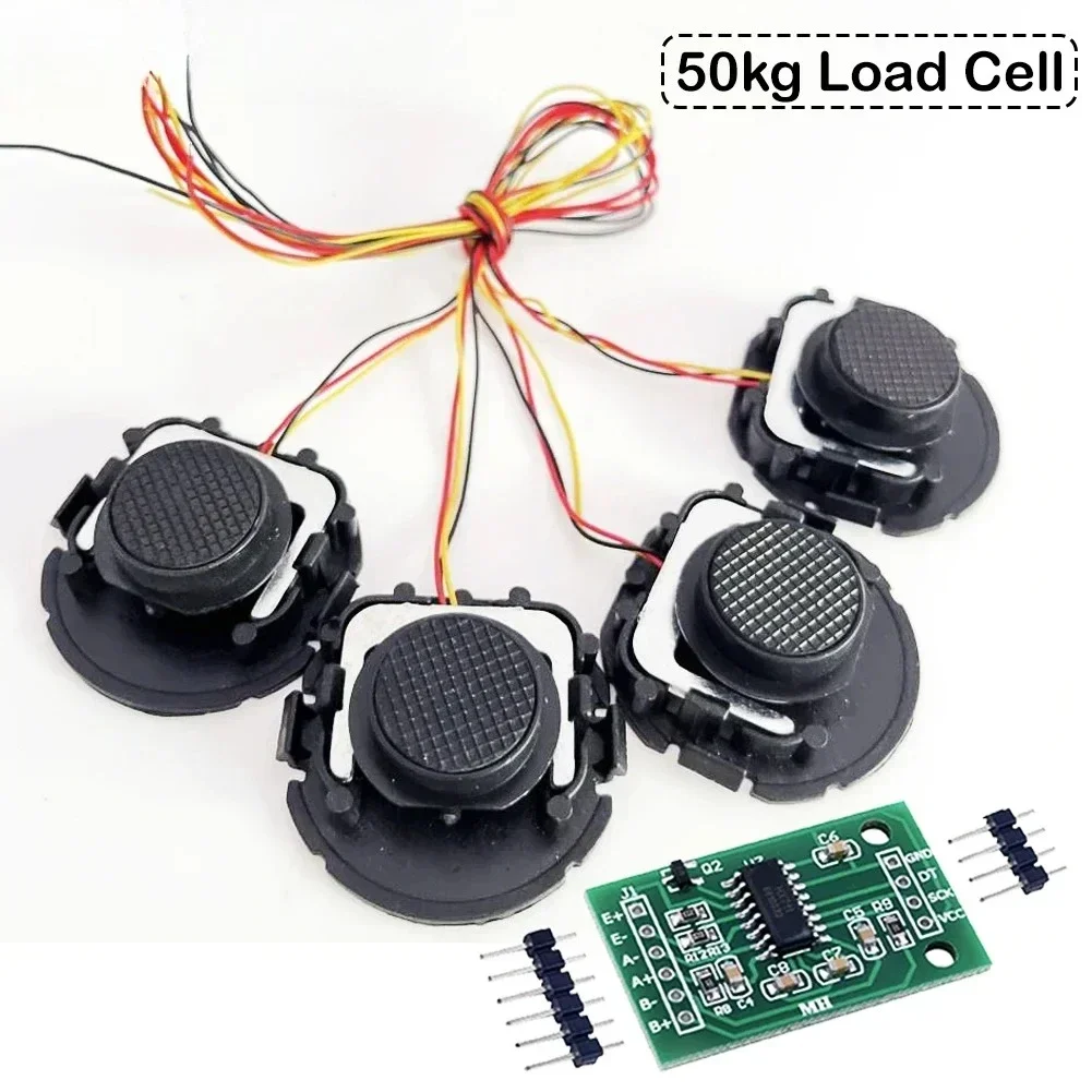 50kg Load Cell Building Blocks Half-Bridge Strain Gauge Weighing Sensor HX711 AD Mounting Bracket Human Weight Sensor DIY