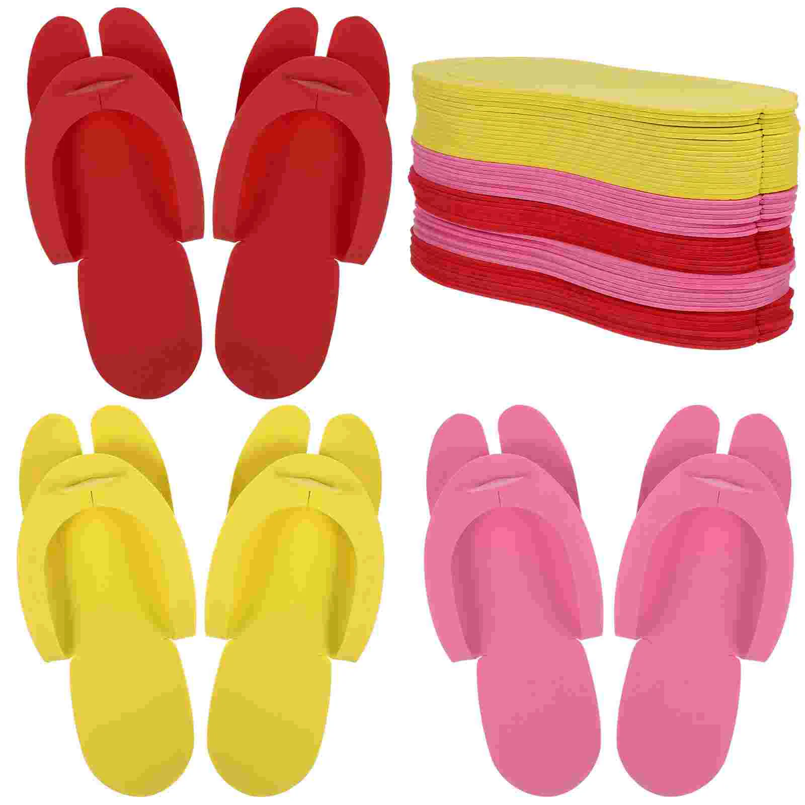 

24 Pair Unisex Disposable Slipper Folding EVA Slippers Portable for Slippers Travel Hotel (3mm Mixed Color)