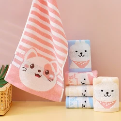 23x42CM Children's Towel Jacquard Absorbent Thickened Pure Cotton Kindergarten Baby Face Cute Cartoon Gift Small Towel