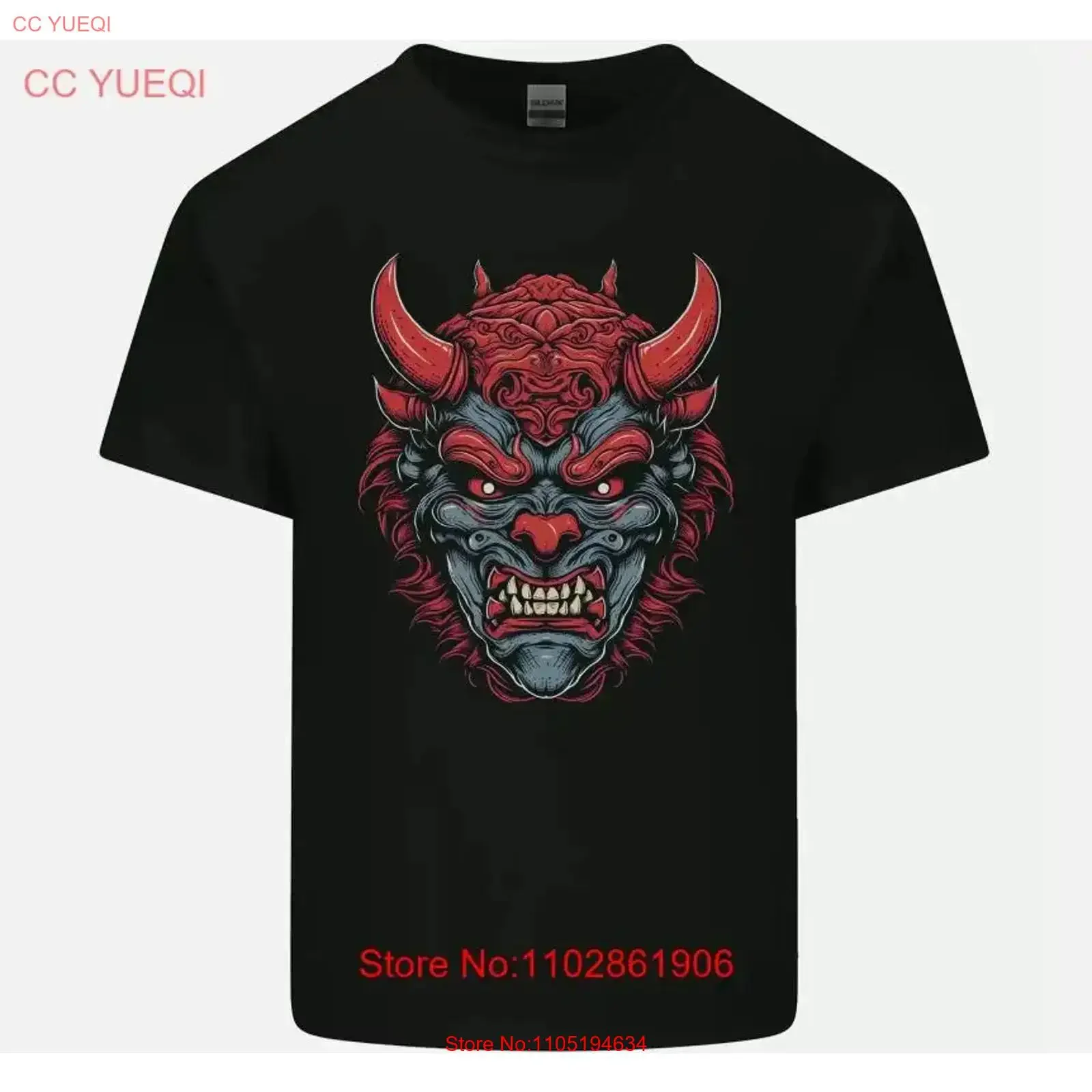 Japanese Oni Mask Samurai Ronin Bushido Mens Cotton T Shirt S 2XL vintage Washed Top For Everyday Wear Slightly Comfortable