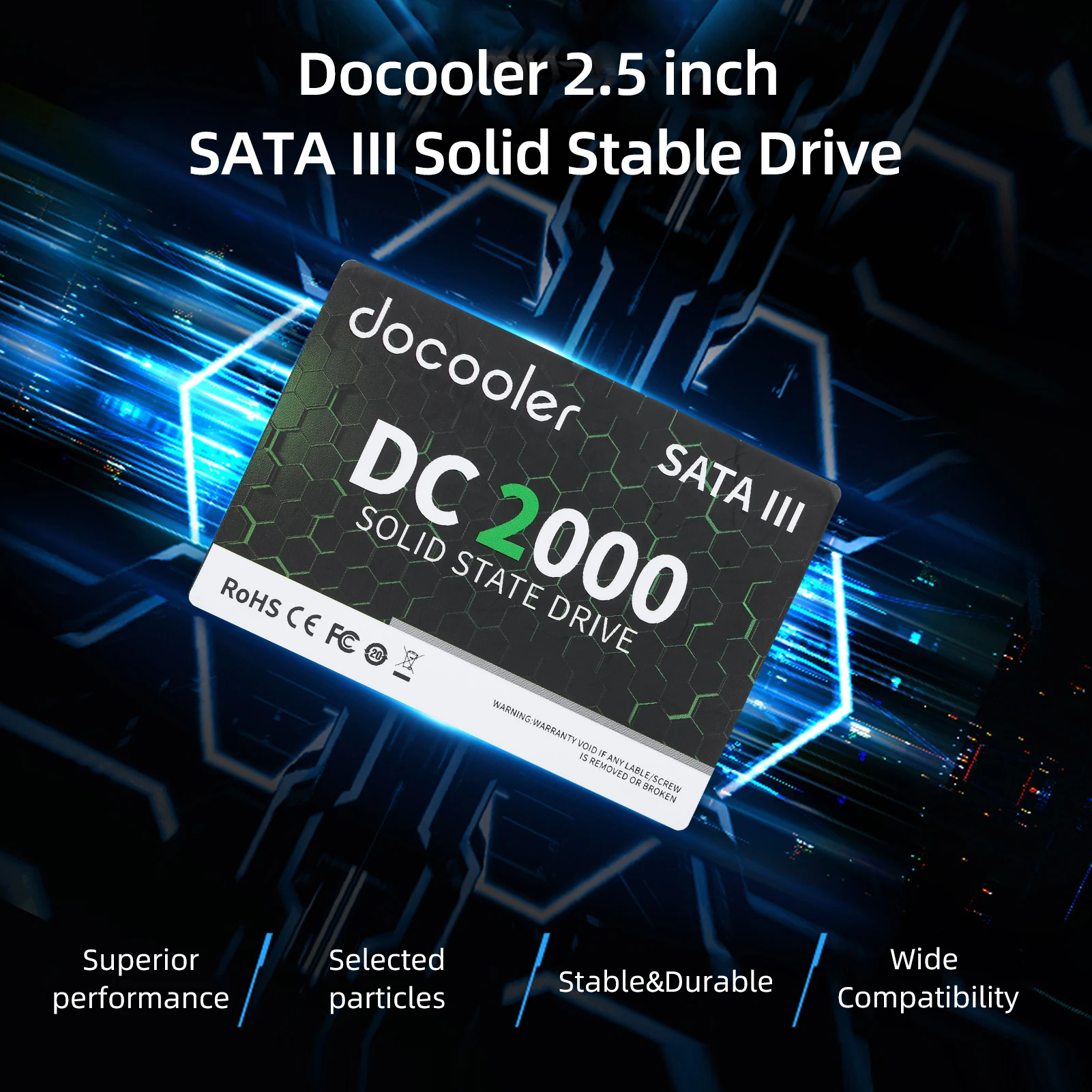 Stable Drive DC2000 512GB 2.5 inch SSD Internal  Stable Drive  III Interface Fast Read&Wirte Speed for PC Laptop
