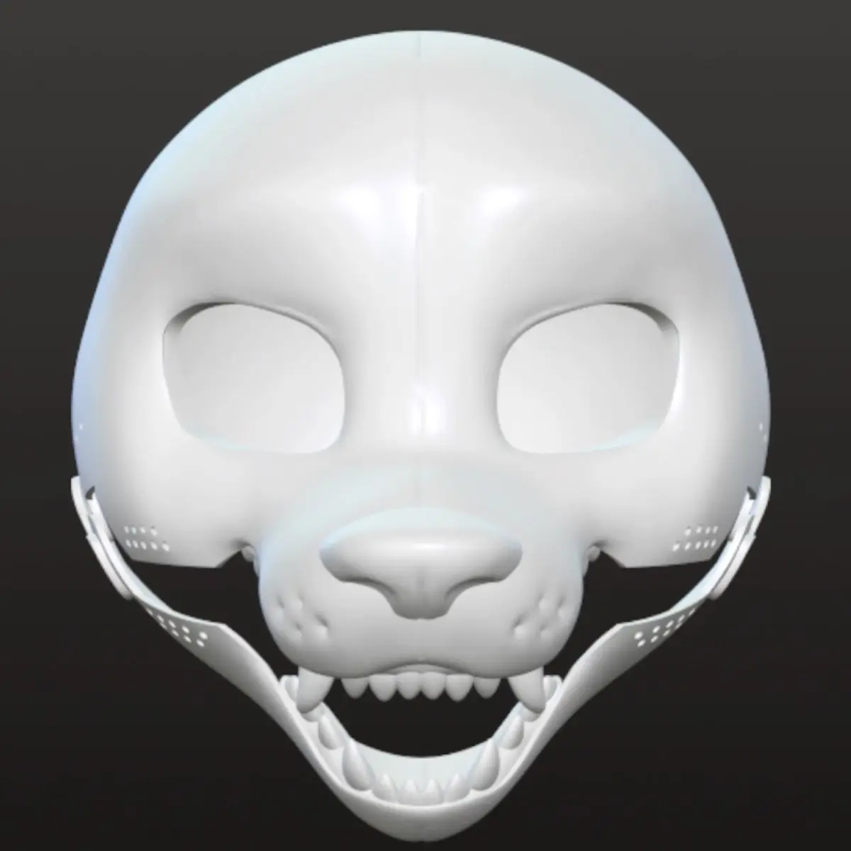 Kigurumi Base Mask Movable Jaw Long Snouted Canidae 3D Printing Semi Realistic Beast Suit Cosplay Costume Accessorie for Kemono