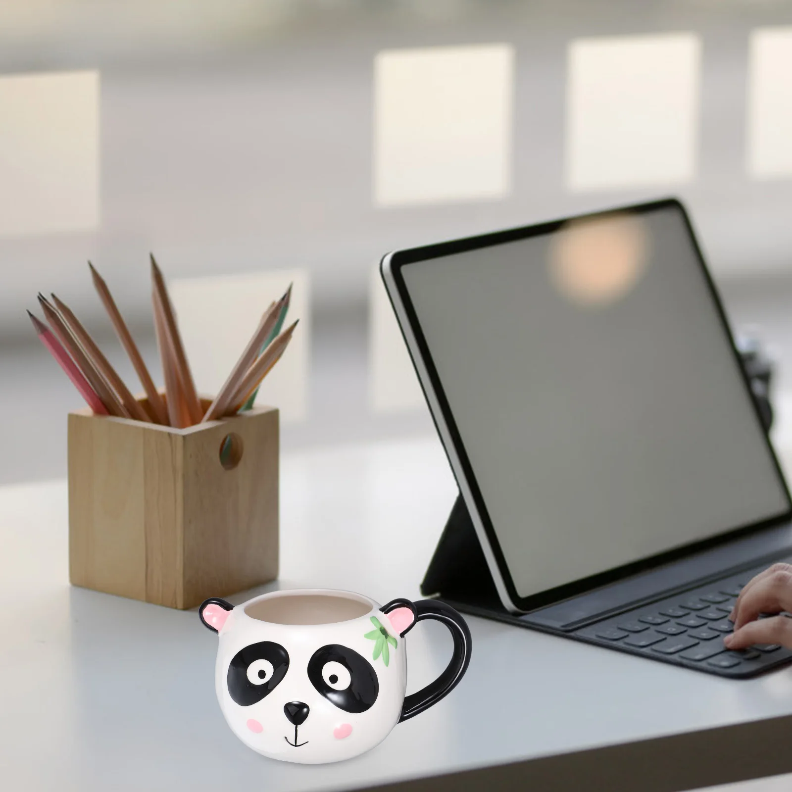 

Cute Panda Ceramic Coffee Mug Animal Themed Drinking Cup for Tea Milk Soup Home Office Use Large Capacity Lightweight Portable