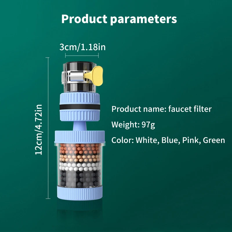 NEW 6-layers Water Filter Tap Purifier 360° Rotation Universal Faucet Aerator Splash Nozzle Mixer Bubbler For Kitchen Bathroom