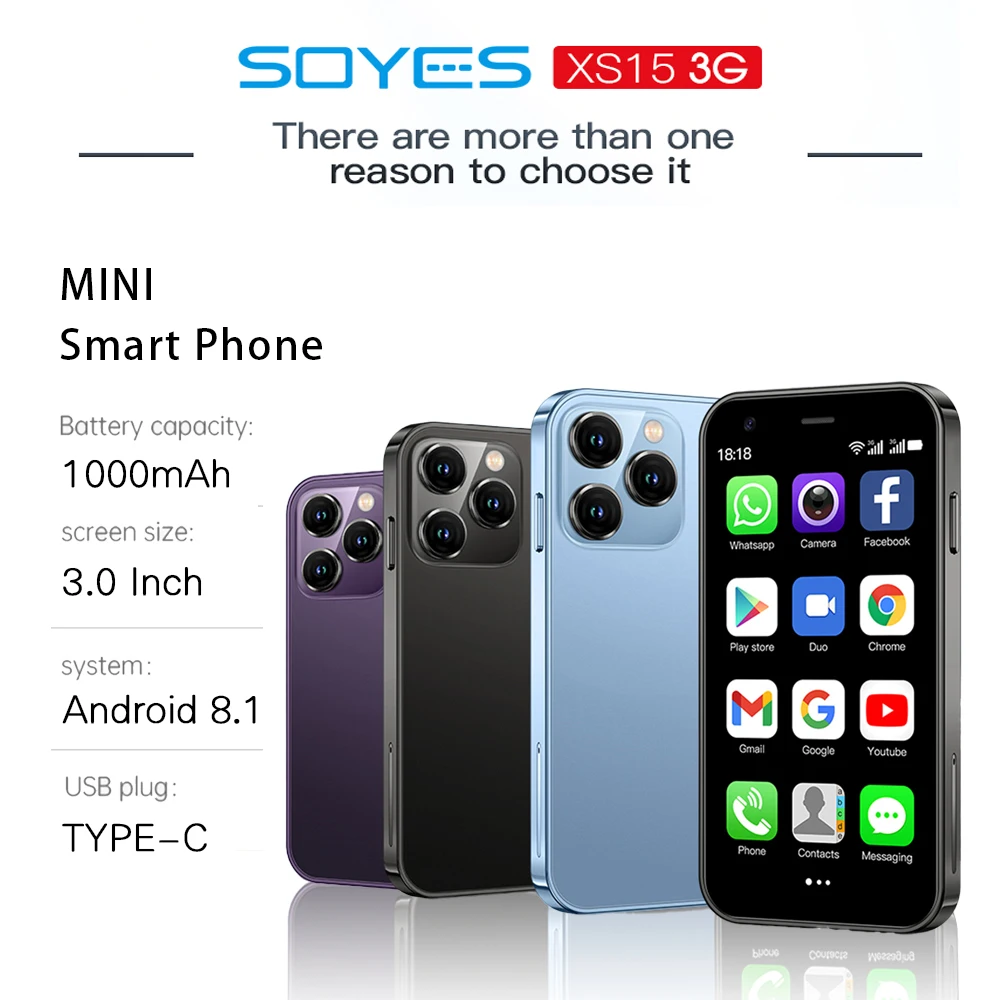 soyes-xs15-ultra-thin-smartphone-2gb-16gb-android-81-3g-dual-sim-30-inch-phone-1000mah-wifi-gps-mini-small-cell-phone-new-2023