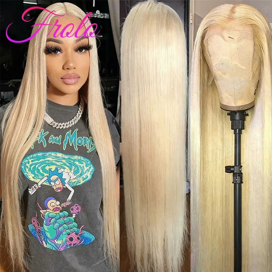 

Светлый парик 613 HD с кружевной передней частью 13x6, прямой парик из натуральных волос медового цвета, прозрачные кружевные парики 13x4 для женщин