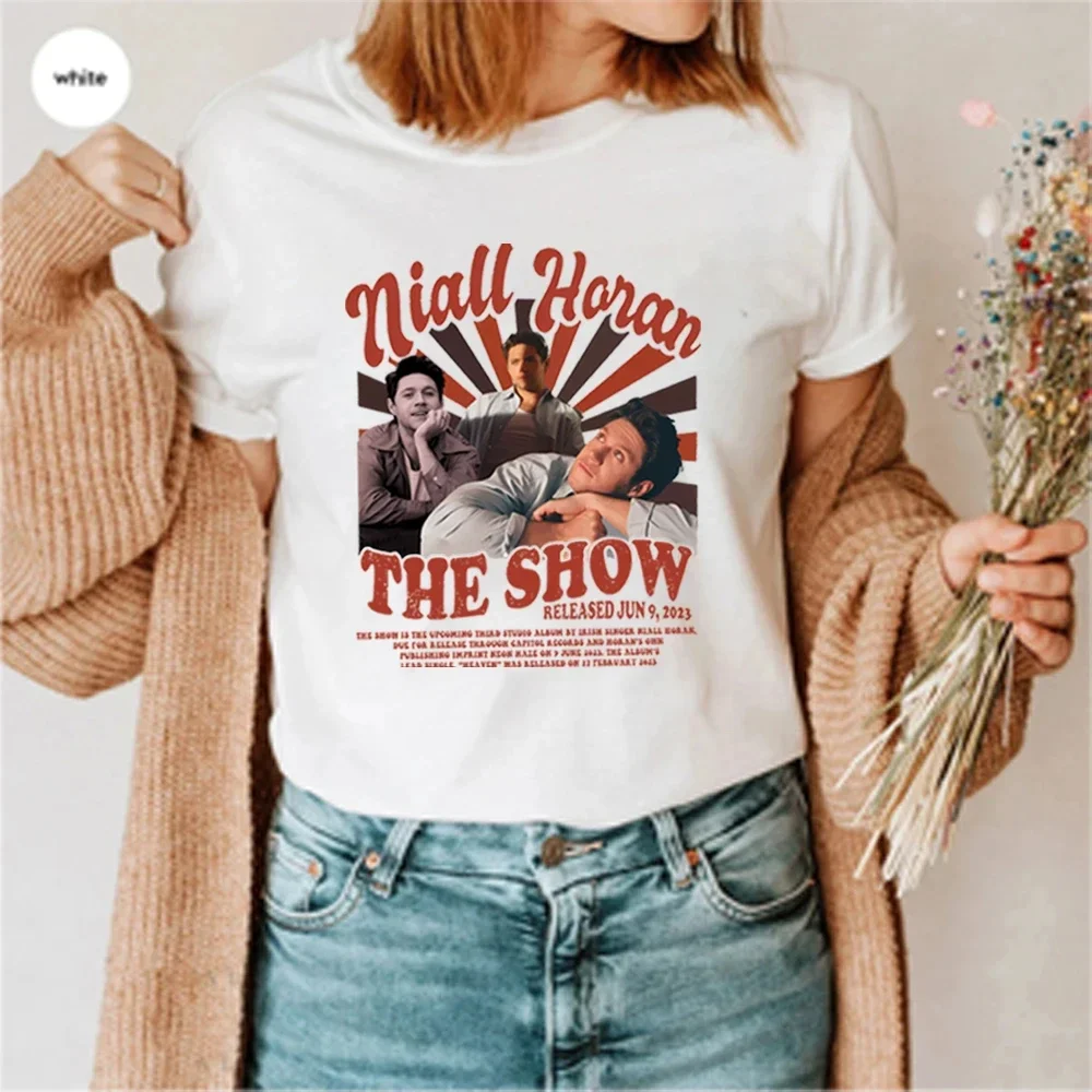 Camiseta del álbum Niall Horan The Show, camiseta gráfica Vintage de los años 90, camiseta de una dirección, camiseta de música de cantante 1D, camisetas de The Show Niall 70202