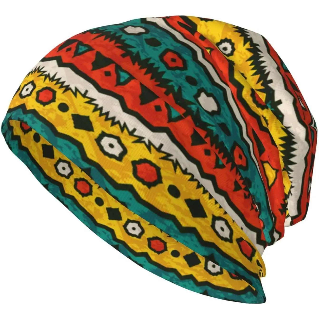 

African Beanie Hat for Women Men Fashion African Ethnic Tribal Style Print Knitted Hat Chemo Hat Unisex Skull Caps