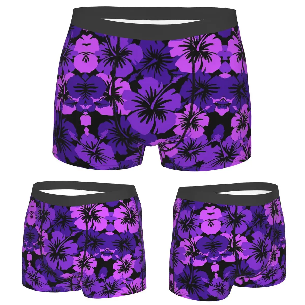 

Трусы-боксеры, шорты с эпическим гибискусом, гавайские трусы с цветочным принтом Aloha, мужское дышащее нижнее белье для мужчин, подарки бойфренду