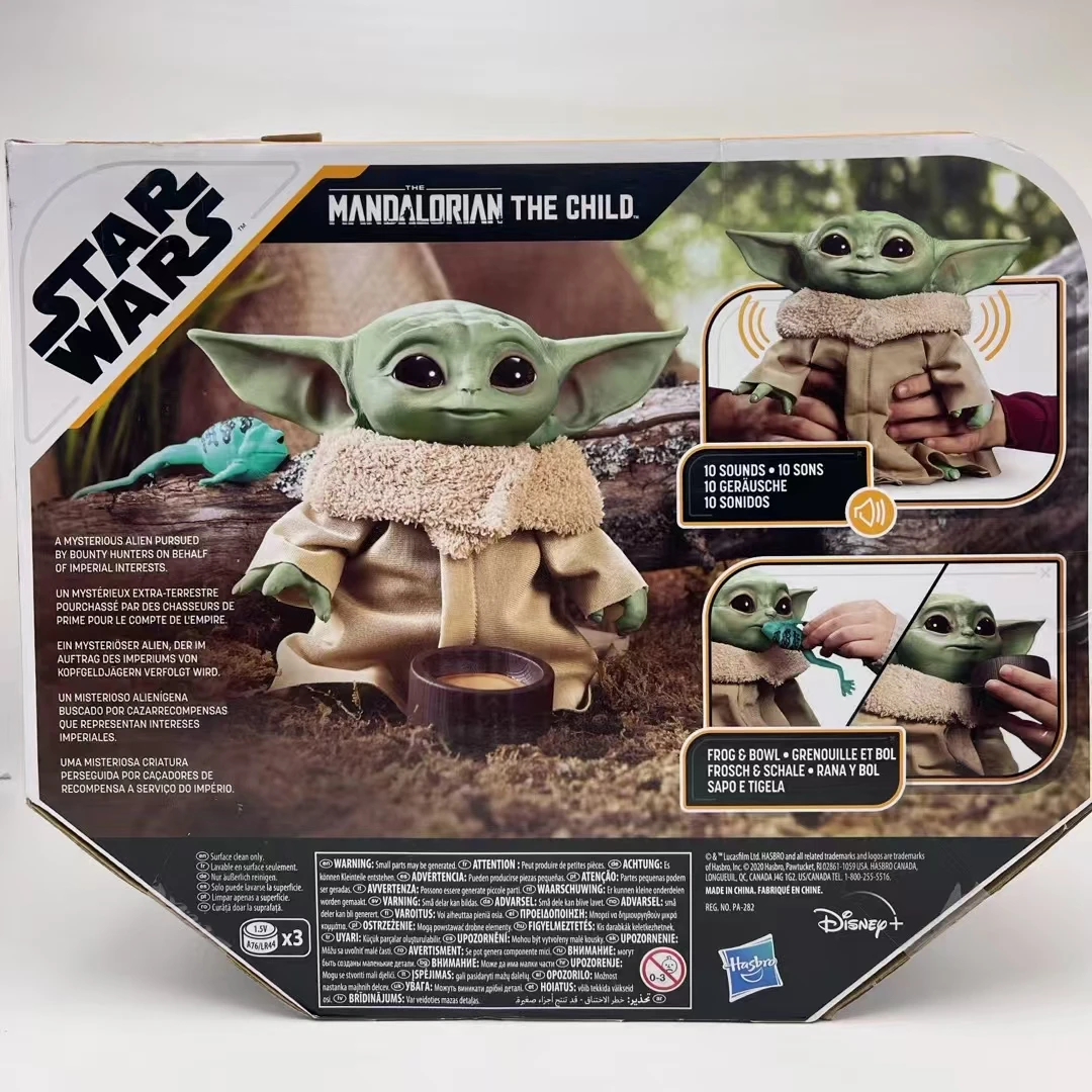 Anime Star Wars Mandalorian The Child Yoda Grogu Baby Talking Plush Toy With Character Sounds And Accessories Voiceable view 2