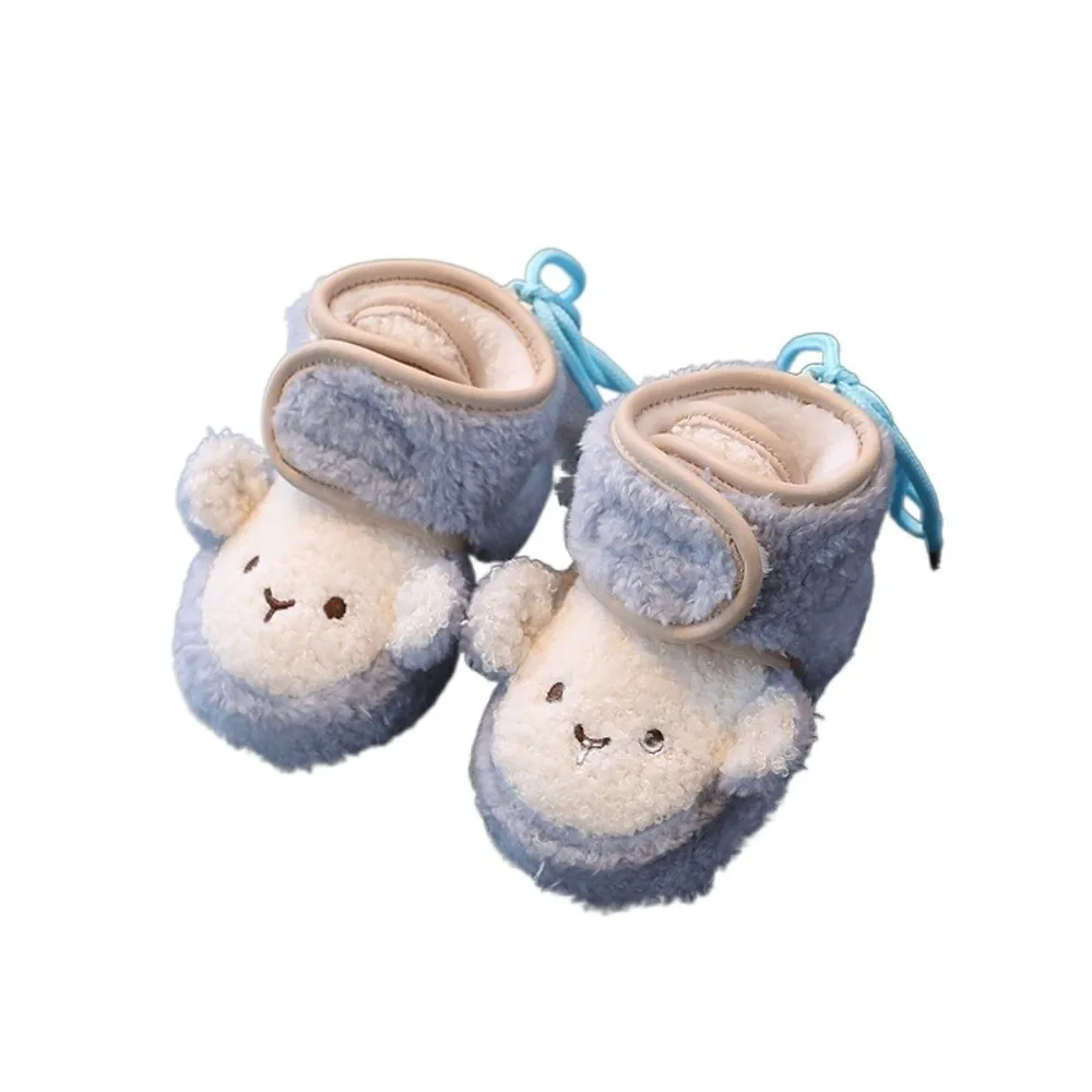 Warm Cute Monkey Newborn Shoes Slipper Soft Comfortable Anti-Slip Socks Toddler Crib Boots Infant Girls Boys Girls Boys view 2