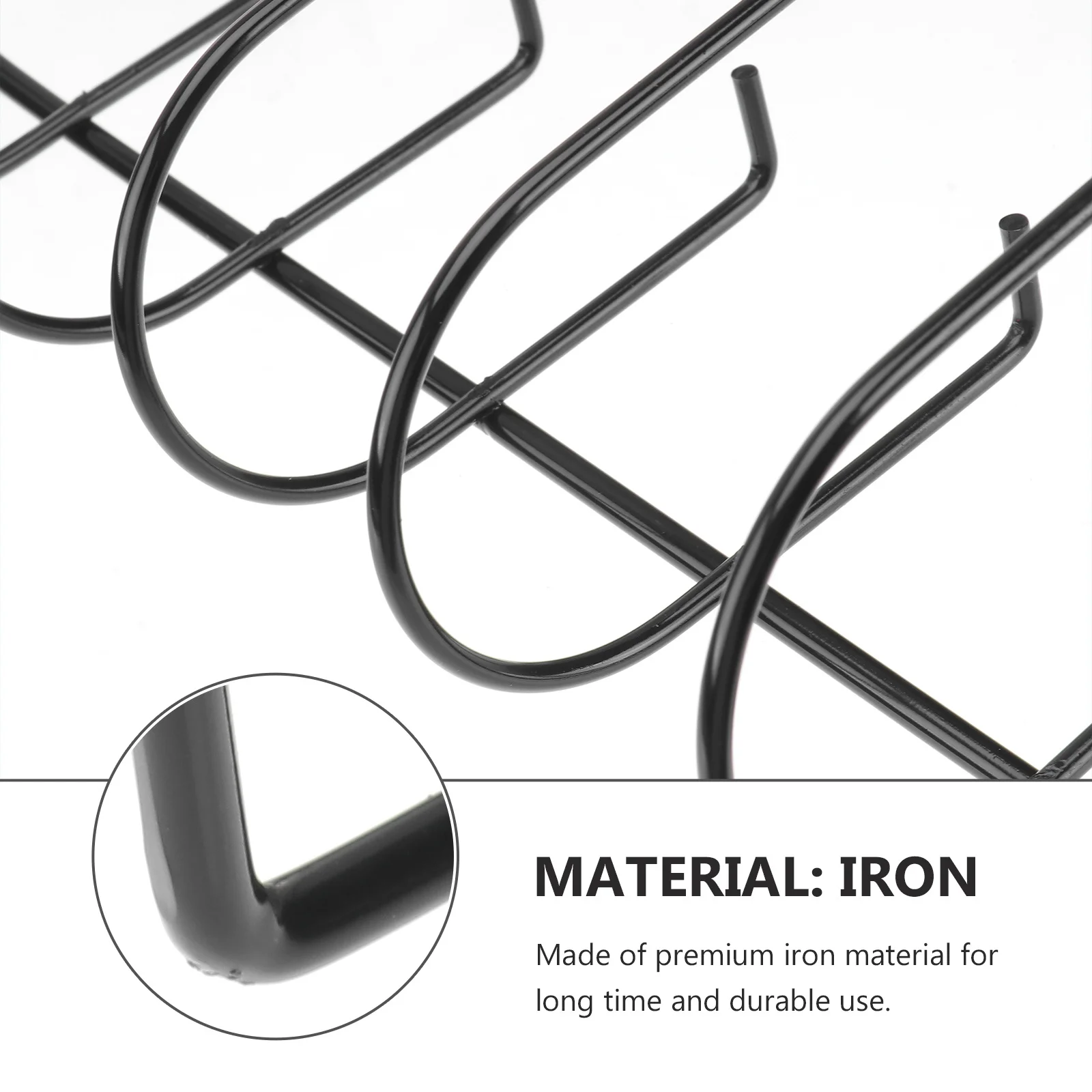 

1Pcs Iron Rib Rack Portable Non-Stick Barbecue Rack Outdoor Grilling Shelf Metal Rib Holder for Smoking Beef Ribs Tool