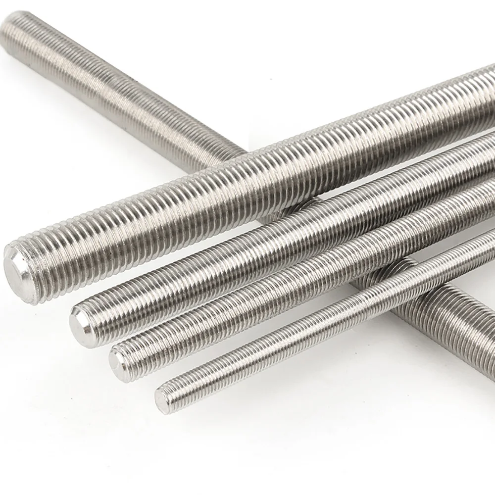 Corrosion Resistant 304 Stainless Steel Fully Threaded Lead Screw Rod M12-M16 All Thread Bar Anchor Hanger Clamp Fastening Bolt