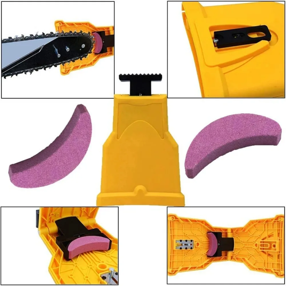 Chainsaw Teeth Sharpener Portable Sharpen Chain Saw Bar-Mount Fast Grinding Sharpening Chainsaw Chain Woodworking Tools
