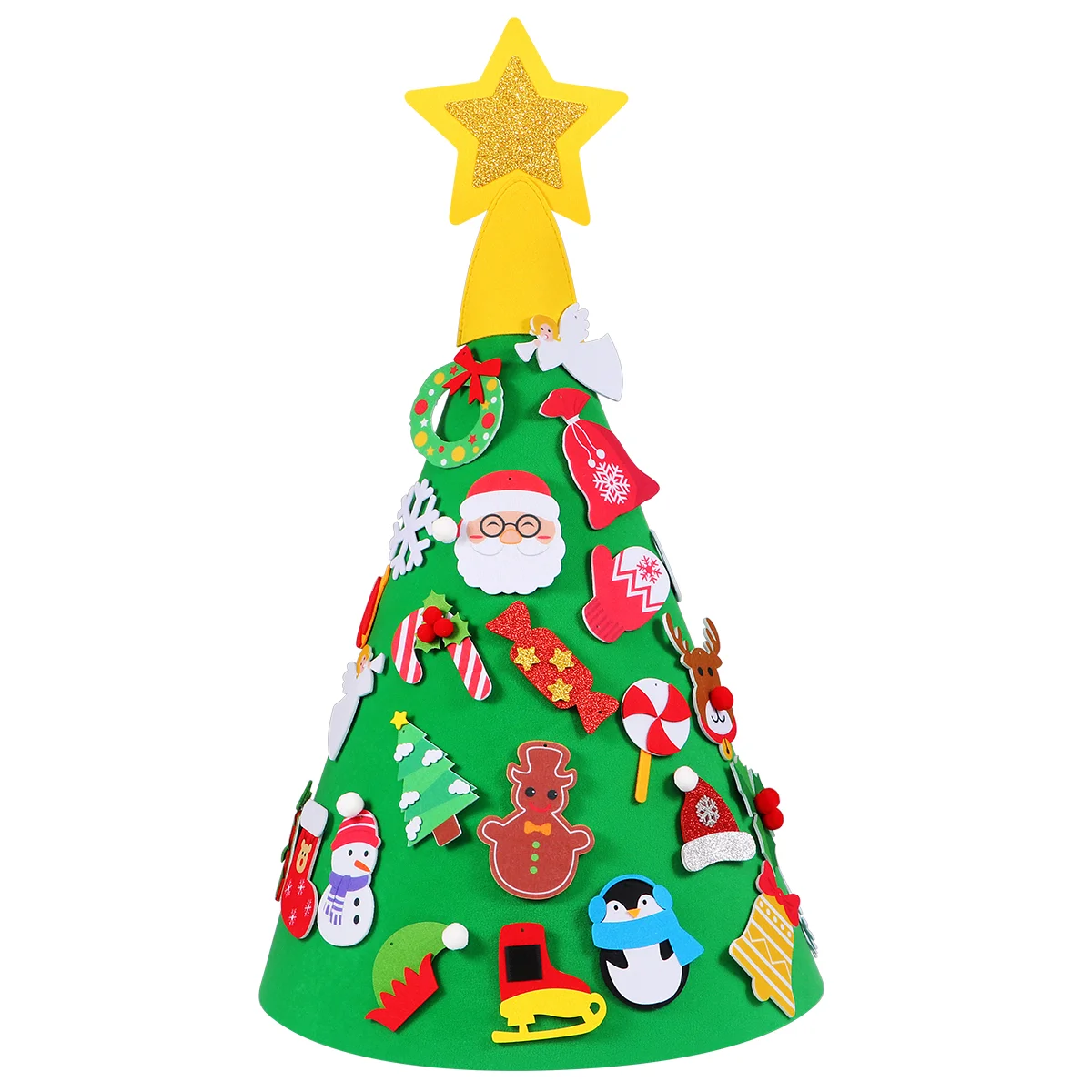 

SUPVOX 80CM Felt Christmas Tree DIY Christmas Tree with 29PCS Ornaments for Kids Xmas Gifts Home Party Decoration