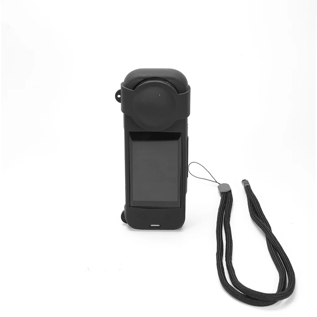 Leichtes Silikon-Schutzcover-Set für Insta360 X5 X4 Kameragehäuse, Objektivdeckel, Trageschlaufen, präzise Ausschnitte für vollen Zugriff – Detail 6