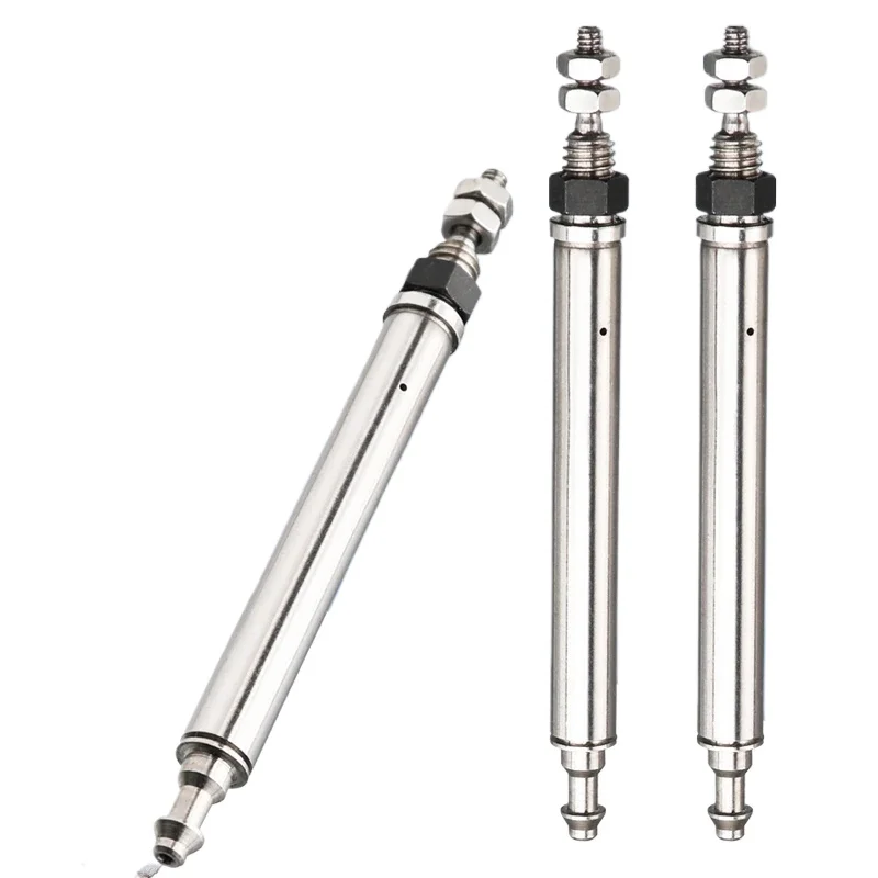 Needle Cylinder Stainless Steel Mini Air Cylinder Single Acting Spring Return CJ1B CJ2B