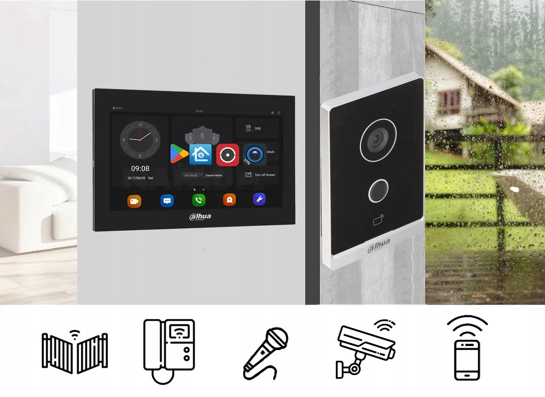 Imagem -02 - Dahua-video Intercom Câmera Kit Controle ao ar Livre com Monitor ip Villa Door Station Mutil Language Wifi Poe Vto2211g-wp