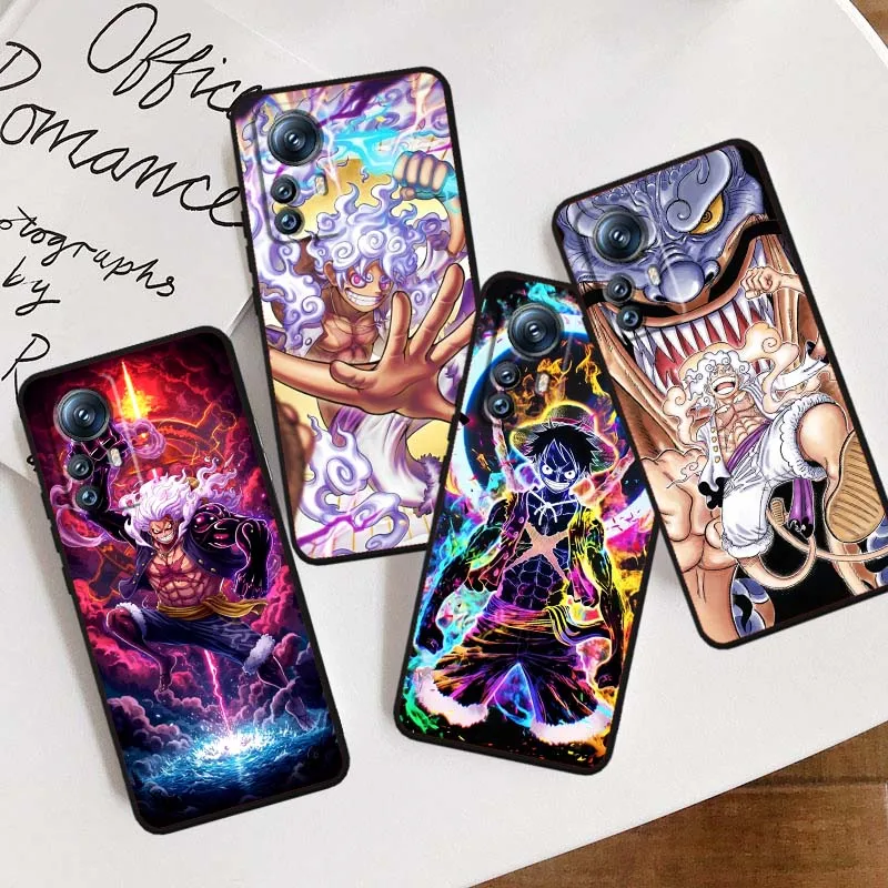 

One Piece Colorful Luffy Anime Phone Case For Xiaomi Mi 15 14 13 13T 12 12T 12S 11 11i 11T Pro Ultra Lite 5G Black