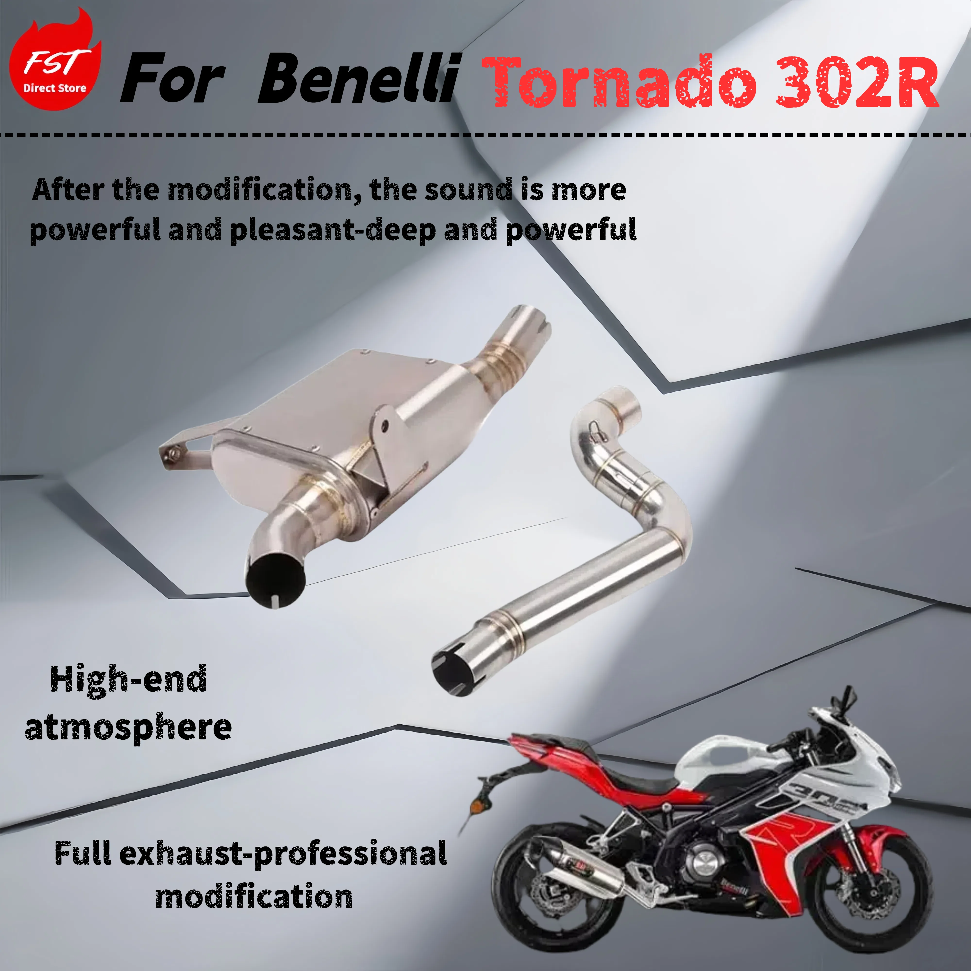 

Для Benelli Tornado302r — модифицированная многосекционная выхлопная труба — звук глубокий, толстый и мощный.