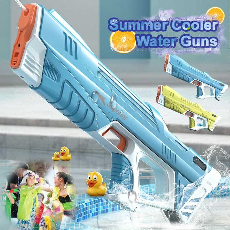 

New Full Electric Automatic Water Storage Gun Portable Children Summer Beach Outdoor Fight Fantasy Toys for Boys Kids Game