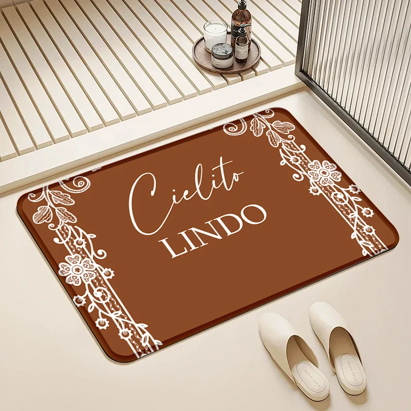 

Cielito Lindo Doormat Lace Border Non-Slip Floor Mat Home Entrance Door Rug Spanish Quote Decor