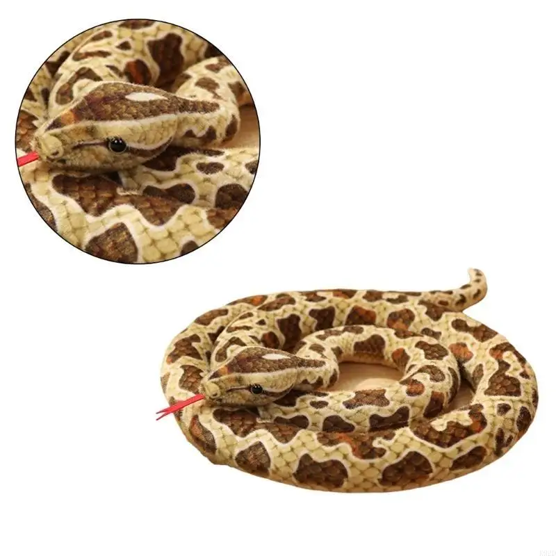 

K92D Cartoon Animal Snake Large Size Plush Toy Huge Snake Fun Stuffed Animals Throw Pillow Party Gift Long Snake