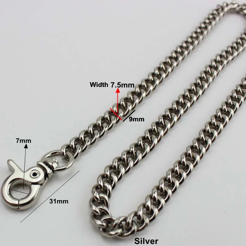 120cm 7.5mm Width High Quality Plating Cover Wholesale DIY Chains Bags Purses Strap from DIY Accessory Factory Directly