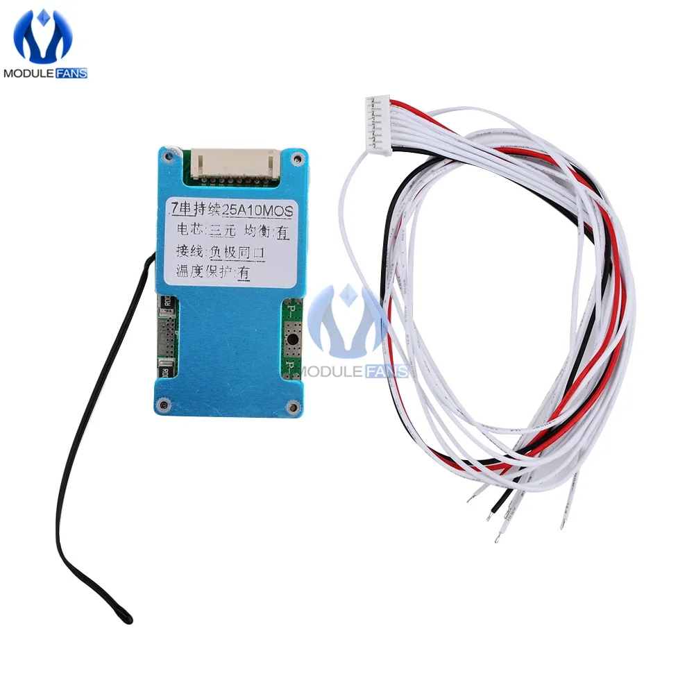 BMS 7S 24S 15A/20A/25A Lithium Battery Protection Board With Balance And Temperature Protection 7S BMS