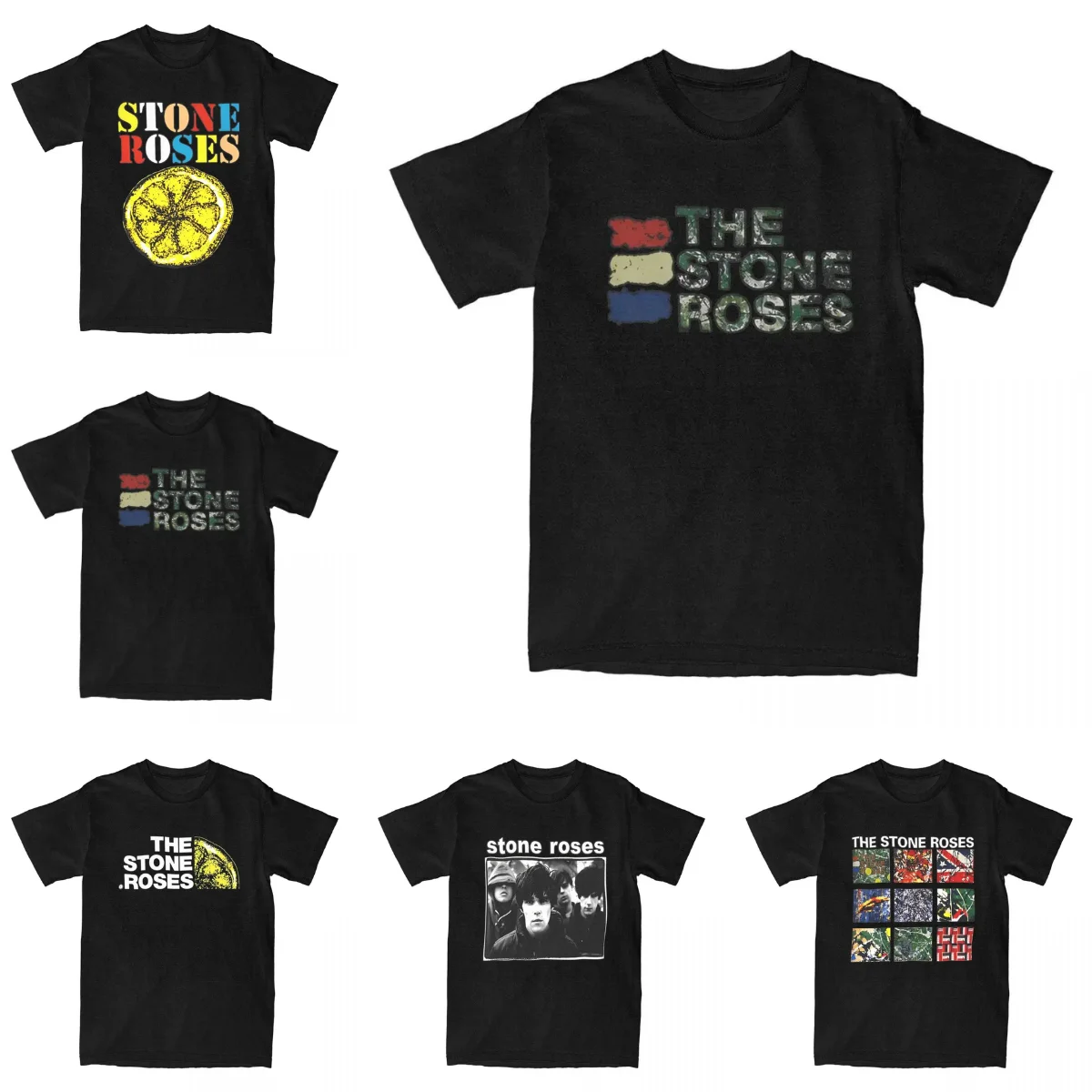 Couple T Shirt The Stone Roses T Shirts Hipster Rock Band Logo Summer Tees Aesthetic Print 100 Cotton Clothing Birthday Gift