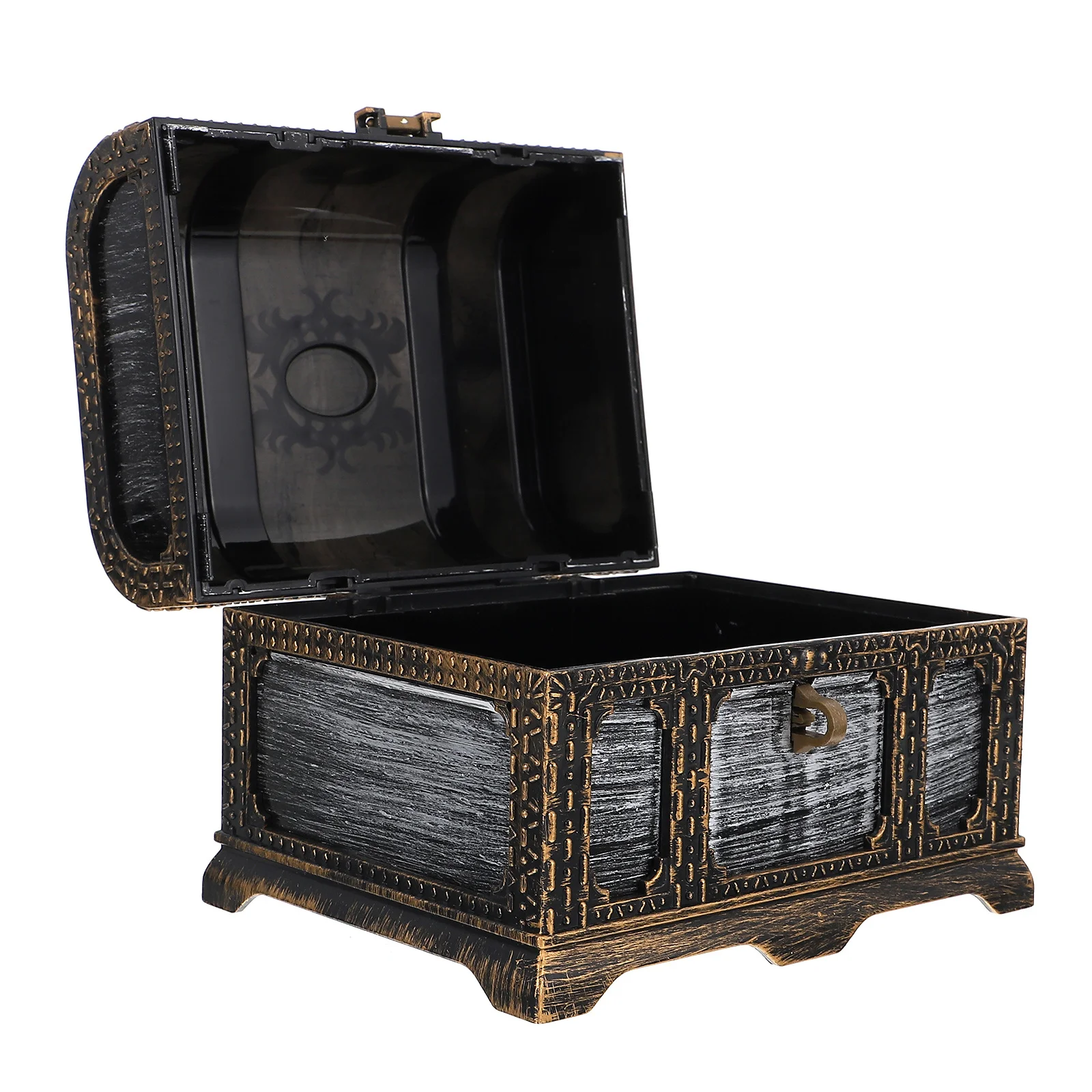 

1pc Multi-functional Plastic Box Treasure Box Creative Children Game Prop Pirate Storage Chest Pirate Box Photo Props