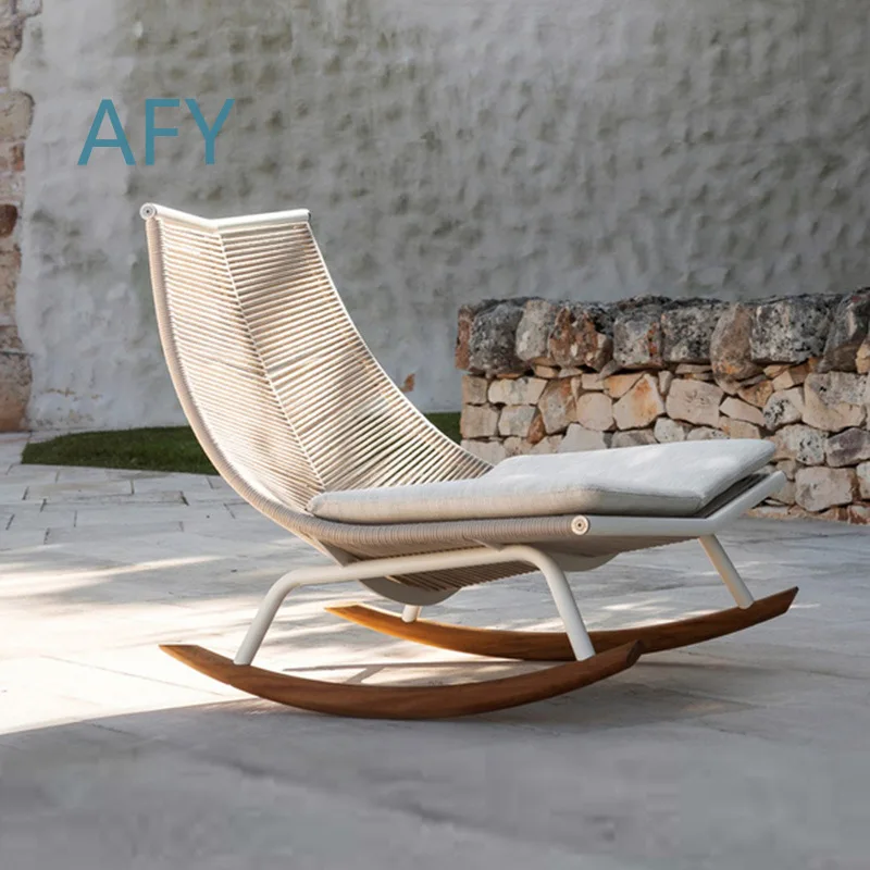 Wicker Rocking Chair for Indoor Outdoor Use Summer Cooling Relaxation Seat for Home Living Room Patio Garden For Sofa Lazy