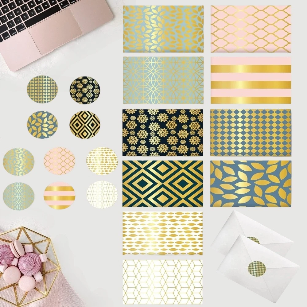 

50 Pack Blank Cards, Blank Greeting Cards 4x6,Note Cards with Envelopes and Matching Stickers10 Elegant Designs