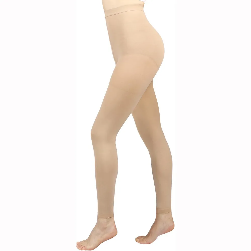 New 20-30mmHg Compression Stockings S-XXL Footless Compression Pantyhose Black Beige Graduated Support Hosiery