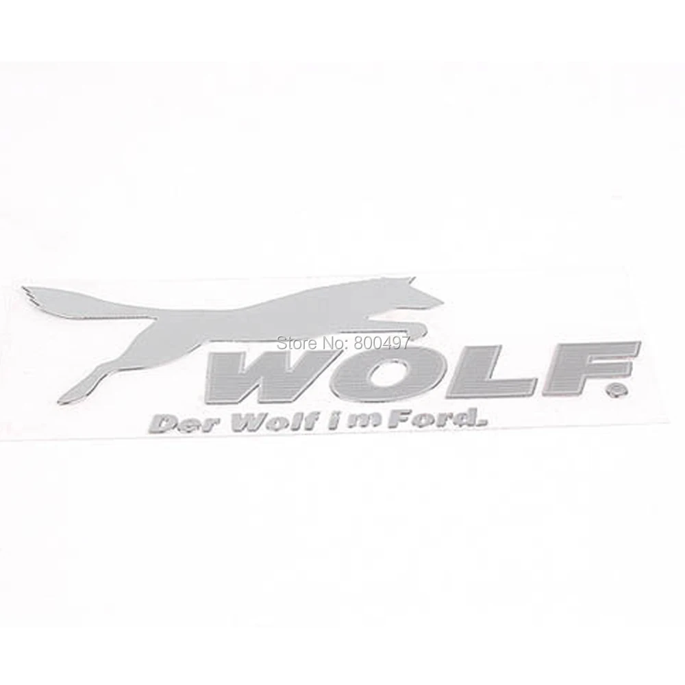 Newest 3D Car Trunk Nickel Alloy Badge Emblem Sticker Accessories Adhesive Styling Badge Decal For  Wolf Der Wolf im Wolf