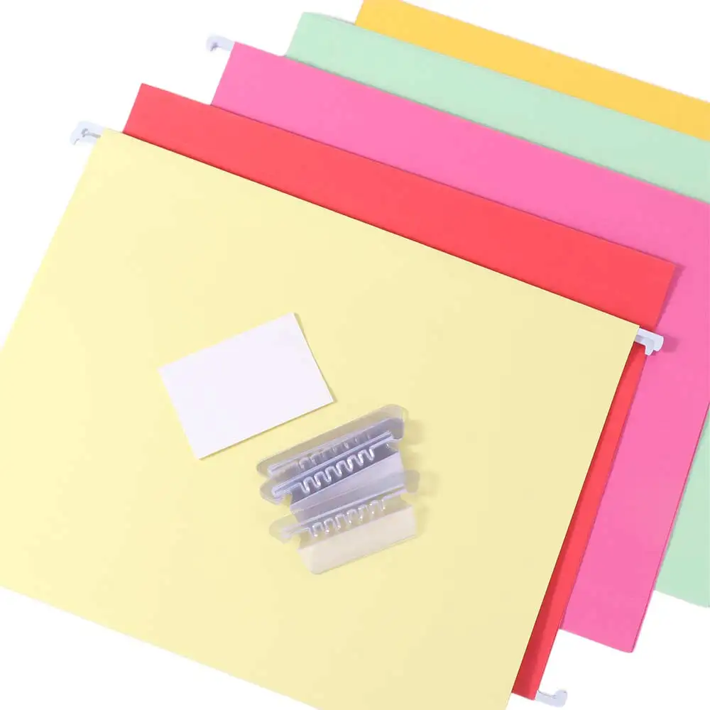 

10PCS Durable A4 Hanging File Folder Letter Size Portable Hanging Document Clip Paper Large Capacity Document Holder Classroom
