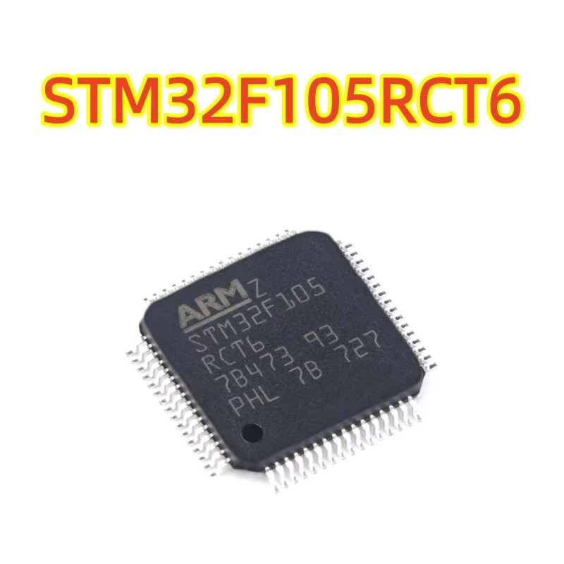 Original genuine STM32F105RCT6 LQFP-64 ARM Cortex-M3 32-bit microcontroller MCU, 100% brand new chip