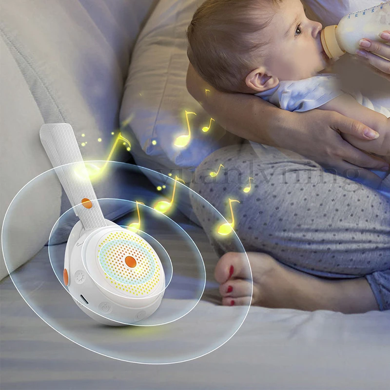 Portable Bluetooth White Noise Machine for Baby Sleep Aid Built-in Battery Baby Sleep Soother for Nursery Travel