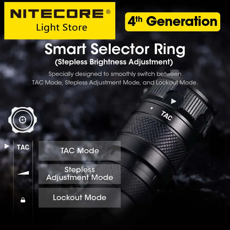 Imagem -04 - Nitecore-lanterna Recarregável com Ajuste de Brilho Tocha Smartring Lanterna com Bateria Usb-c 3000 Lumens 5000mah Srt7i 2023