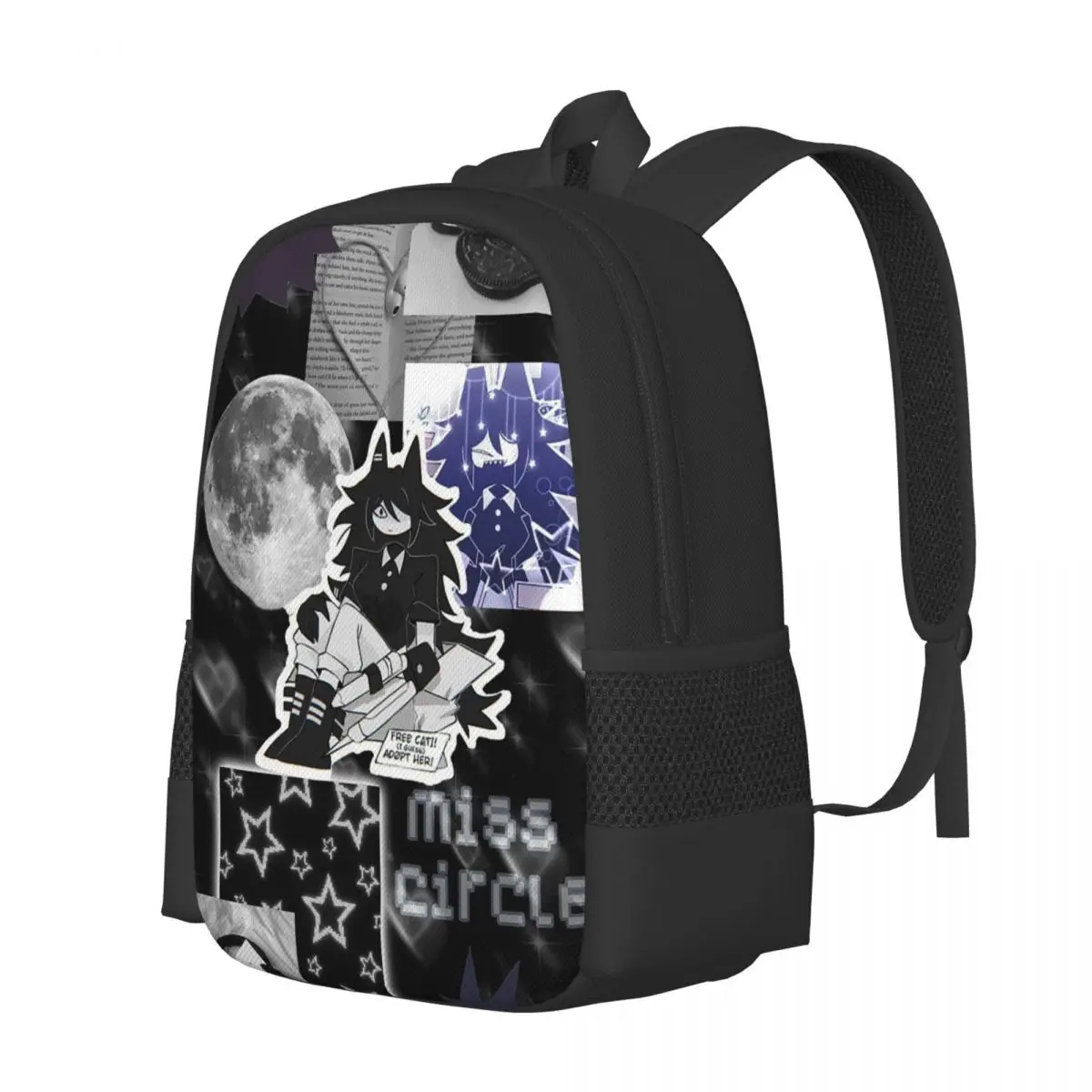 Miss Circle Game Backpack Daypack Large Capacity Boys Girls BookBag School Bag Shoulder Bags for Men Women