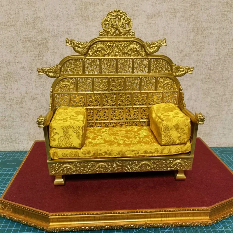 재고 골드 페인트 드래곤 왕좌 고대 황제 드래곤 의자, 12 인치 액션 피규어 바디 모델용, NO.10001 1/6 체중계