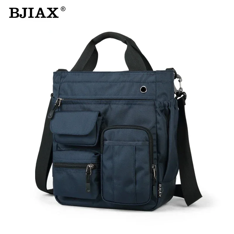 BJIAX Men Bag New Commuter Bag Crossbody Single Shoulder Bag Oxford Cloth Casual Men\'s Bag Multi-functional Large Handbag Canvas